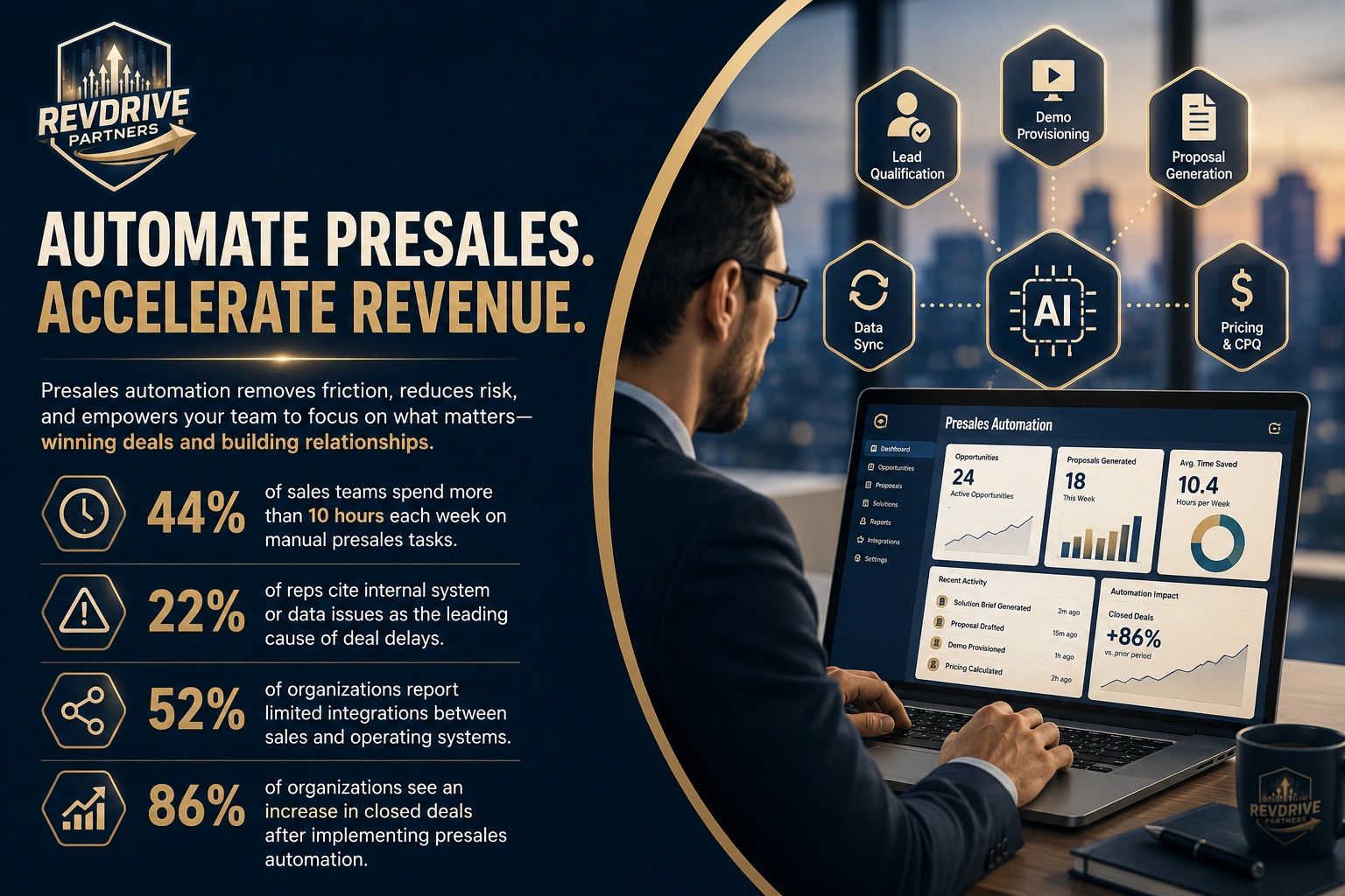 Automate Presales. Accelerate Revenue. — RevDrive Partners presales automation statistics